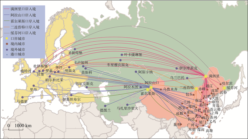 中欧班列路线图