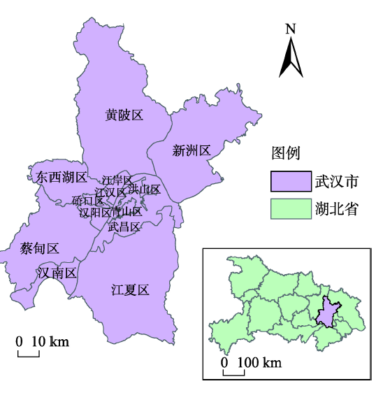 1  武汉市地理位置及其行政区划             