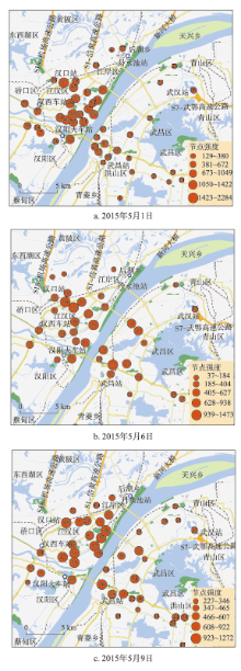 城市交通热点区域的空间交互网络分析