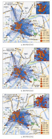 城市交通热点区域的空间交互网络分析