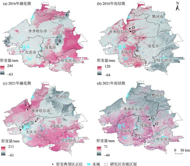 Monitoring and analysis of seasonal surface deformation in